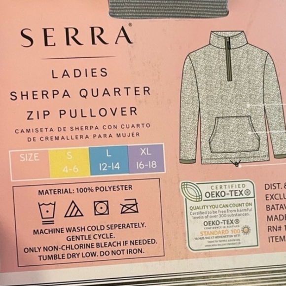 Serra 1/4 Zip Pullover Sherpa Green size XL 16W 18W - Picture 3 of 9